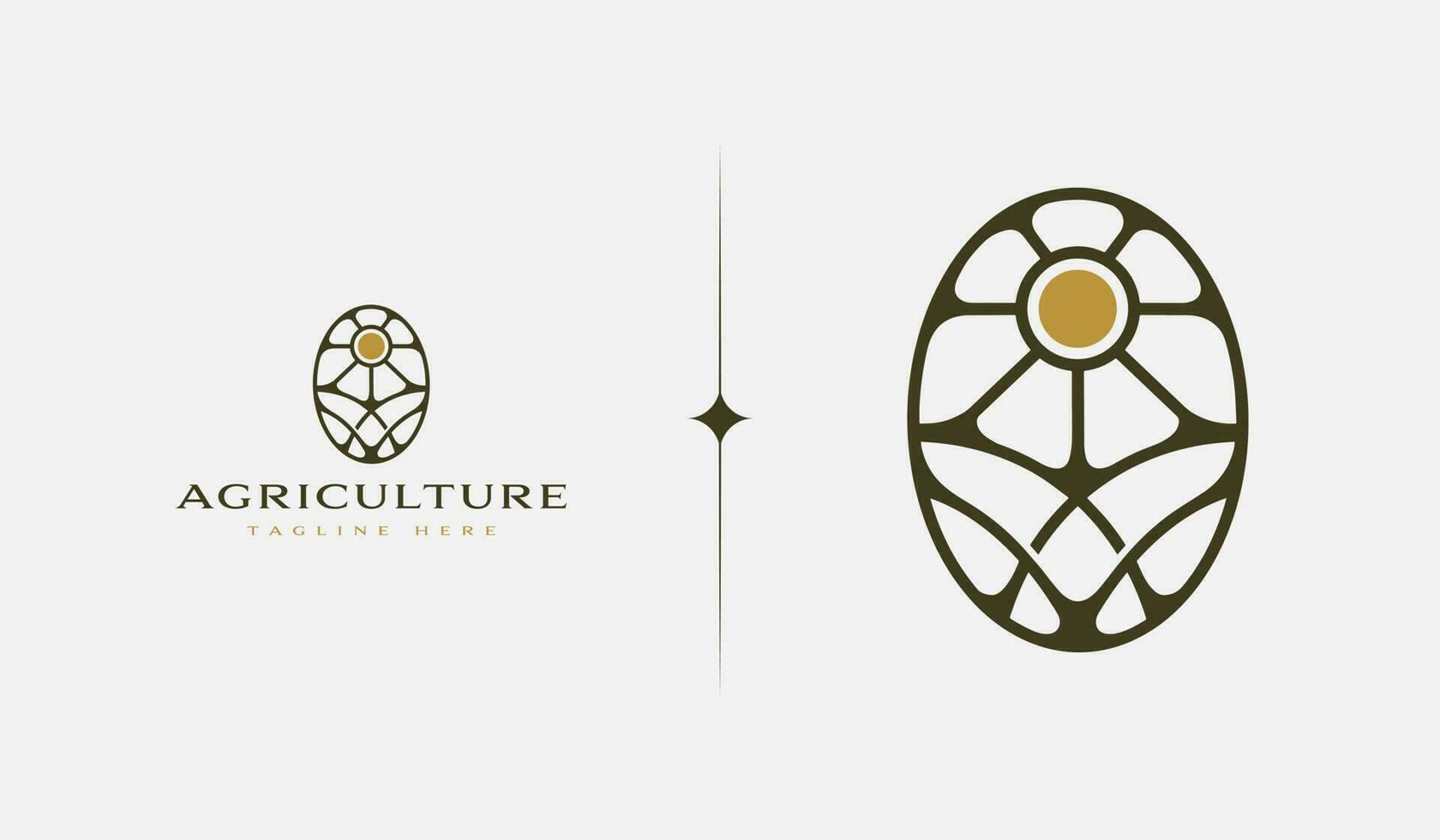 agriculture ferme monoligne. universel Créatif prime symbole. vecteur signe icône logo modèle. vecteur illustration