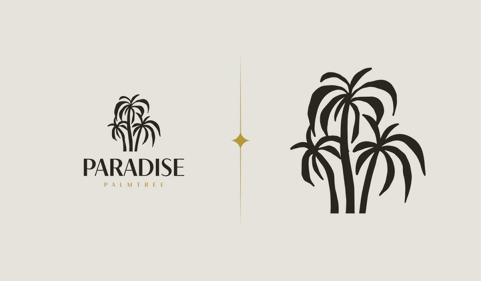 paume arbre été tropical. universel Créatif prime symbole. vecteur signe icône logo modèle. vecteur illustration