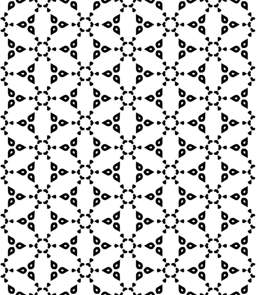 motif abstrait sans couture noir et blanc. arrière-plan et toile de fond. conception ornementale en niveaux de gris. vecteur