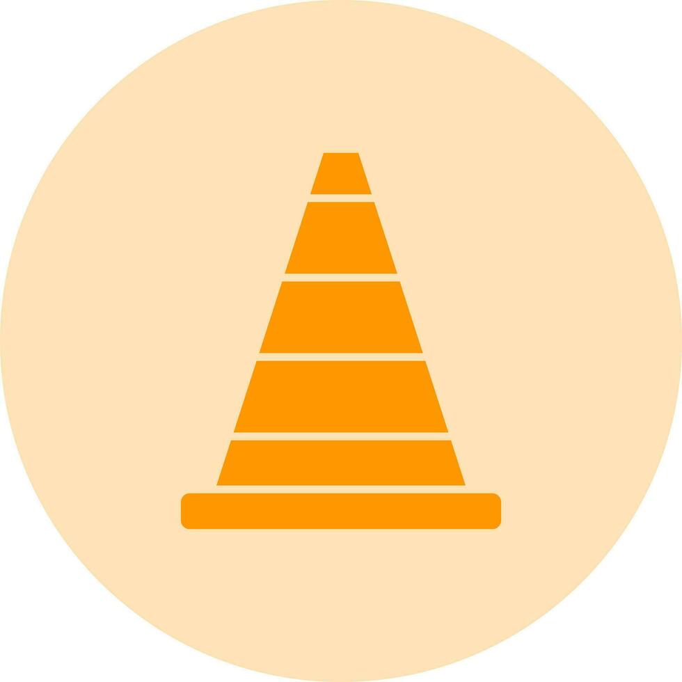 icône de vecteur de cône de construction