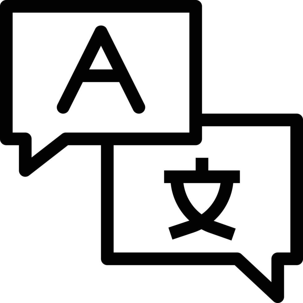 illustration vectorielle de traduction sur un fond. symboles de qualité premium. icônes vectorielles pour le concept et la conception graphique. vecteur
