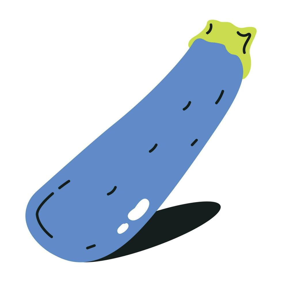 Zucchini icône dans plat style vecteur