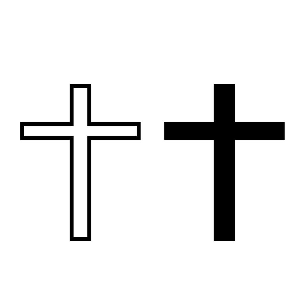 Christian traverser vecteur icône. religion illustration signe. credo symbole. confession logo.