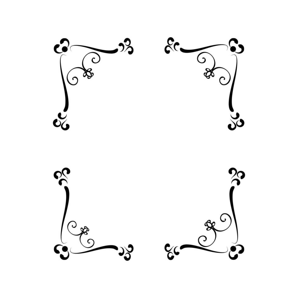 ancien calligraphique cadres vecteur icône. rétro élégant ornemental les frontières illustration signe. vieux miroir symbole.