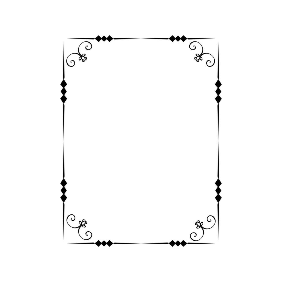 ancien calligraphique cadres vecteur icône. rétro élégant ornemental les frontières illustration signe. vieux miroir symbole.