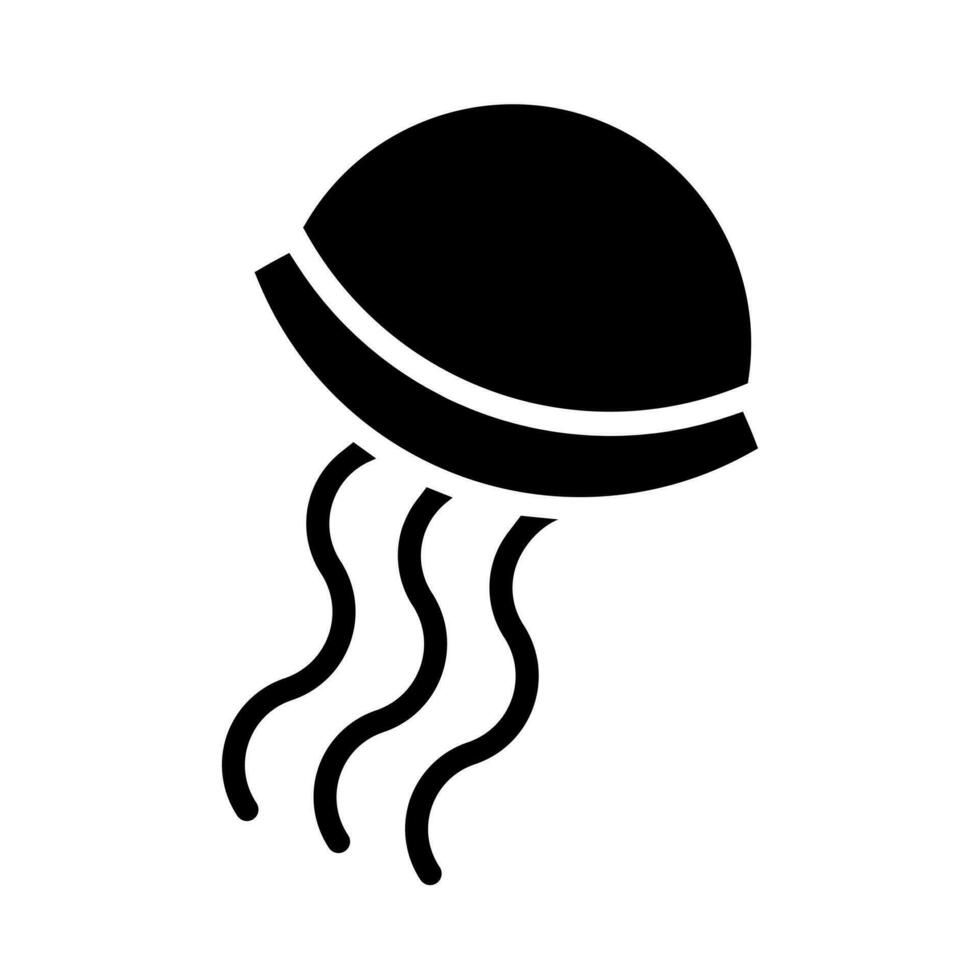 méduse vecteur icône. mer vecteur icône. océan symbole ou logo.