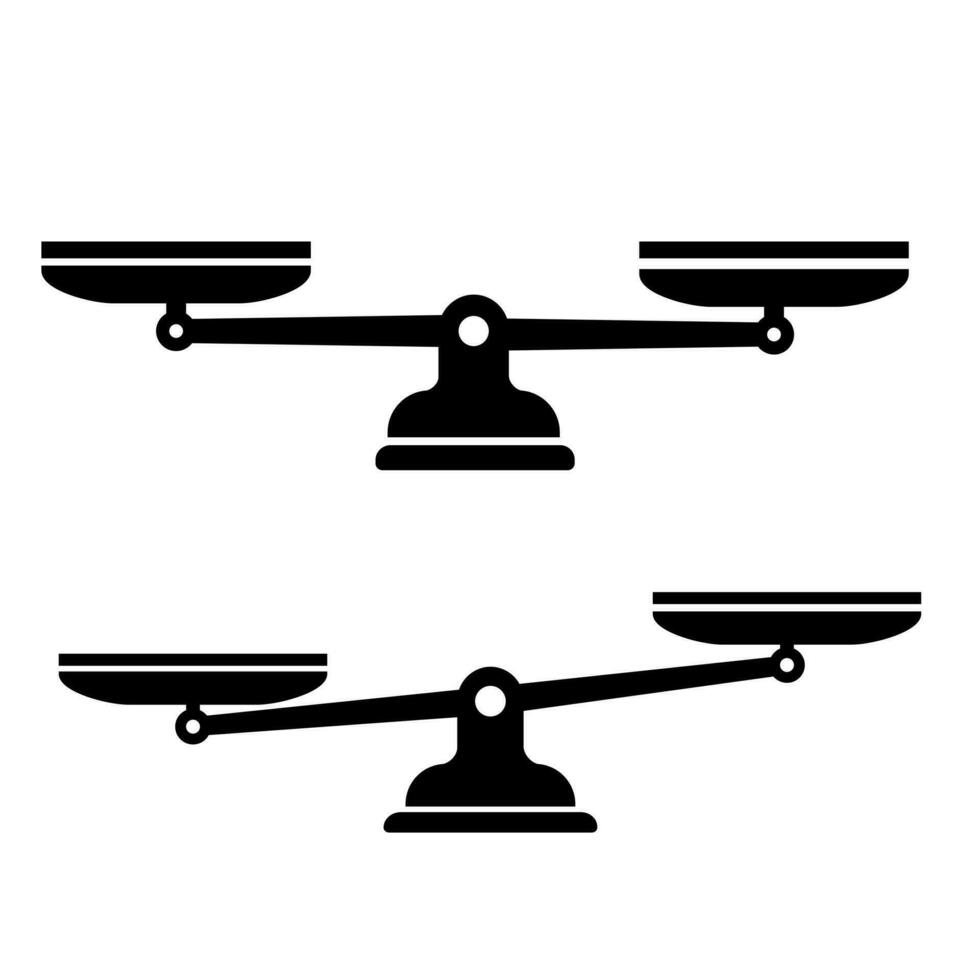 Balance vecteur icône ensemble. Balance illustration signe collection. loi symbole.
