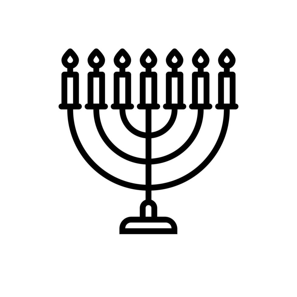 chandelier icône vecteur. menorah illustration signe. bougies symbole ou logo. vecteur