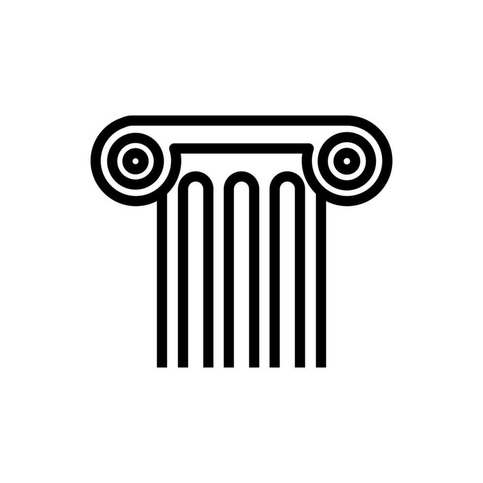 colonne icône vecteur ensemble. pilier illustration signe collection. antiquité symbole ou logo.