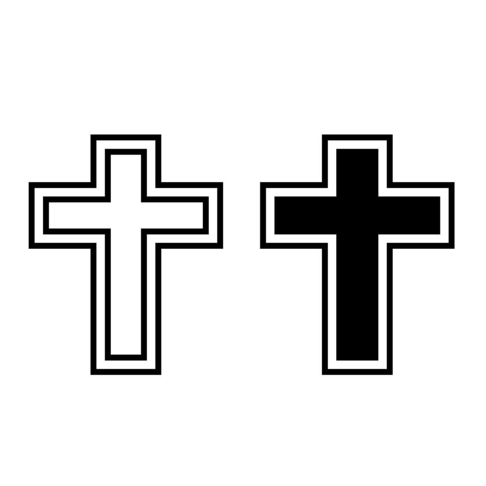 Christian traverser vecteur icône. religion illustration signe. credo symbole. confession logo.