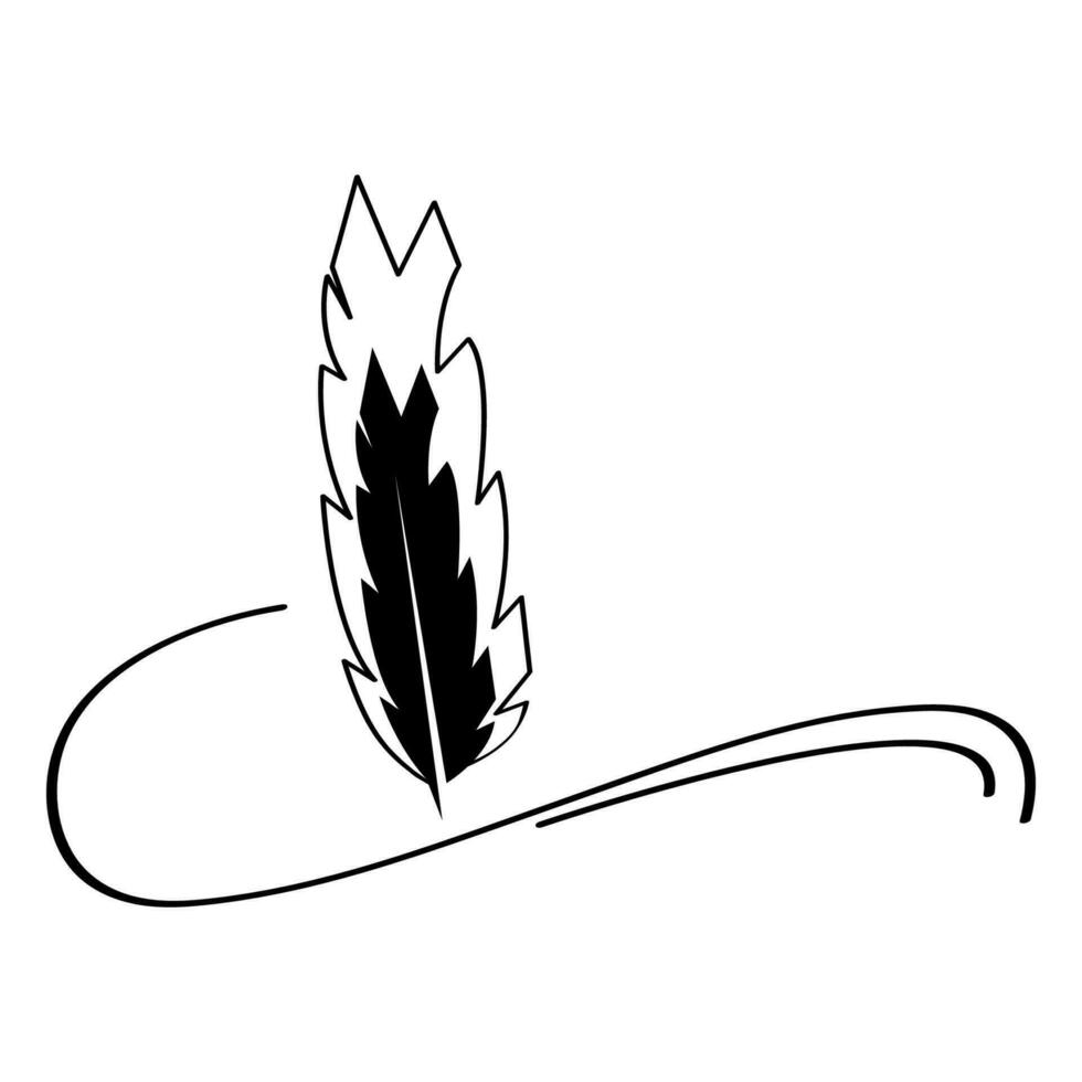 vecteur de logo de plume