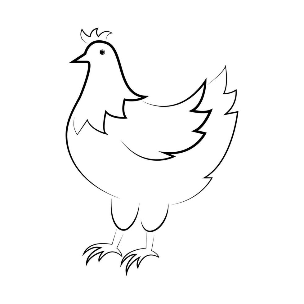 création de vecteur de logo de poulet