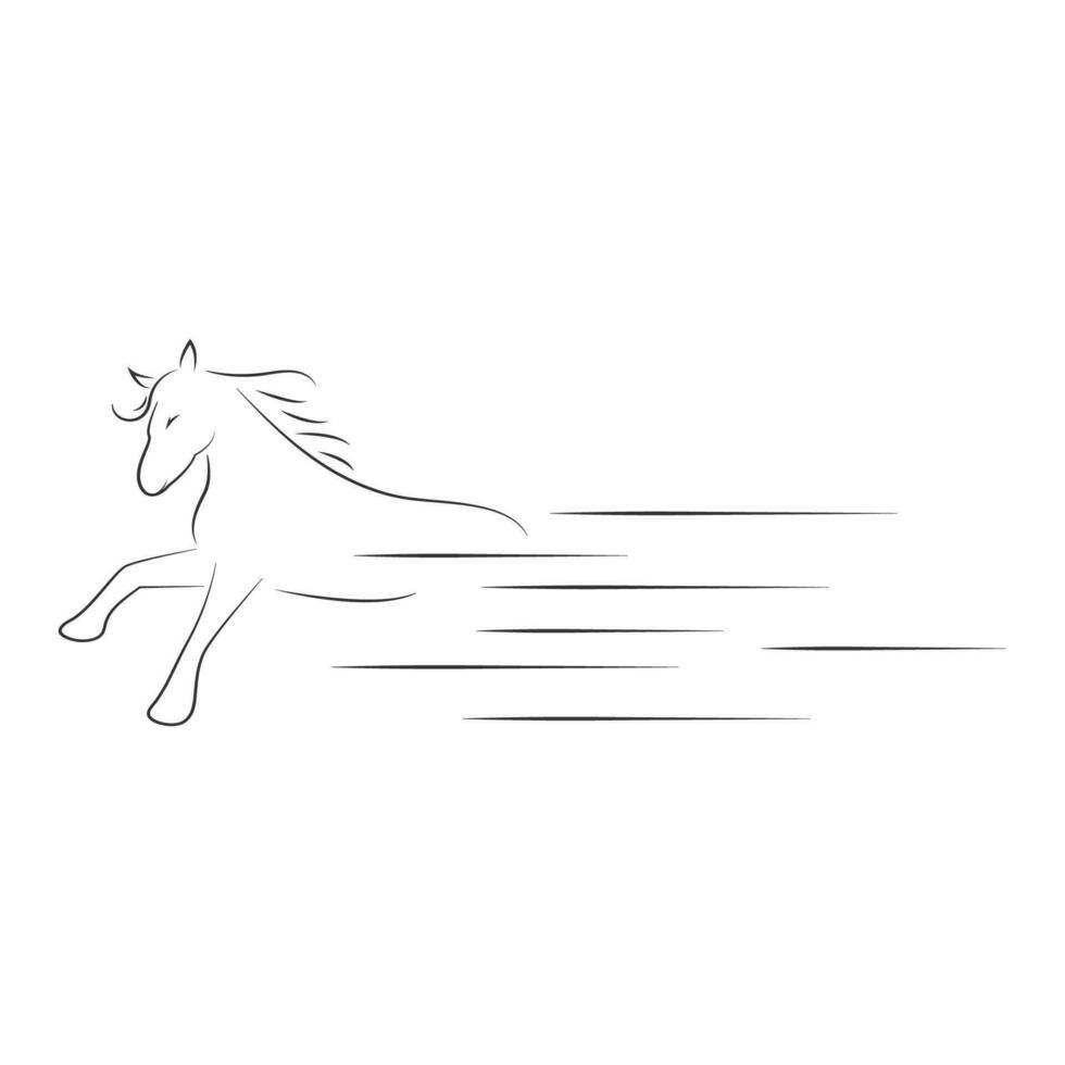 conception d'illustration vectorielle de cheval vecteur