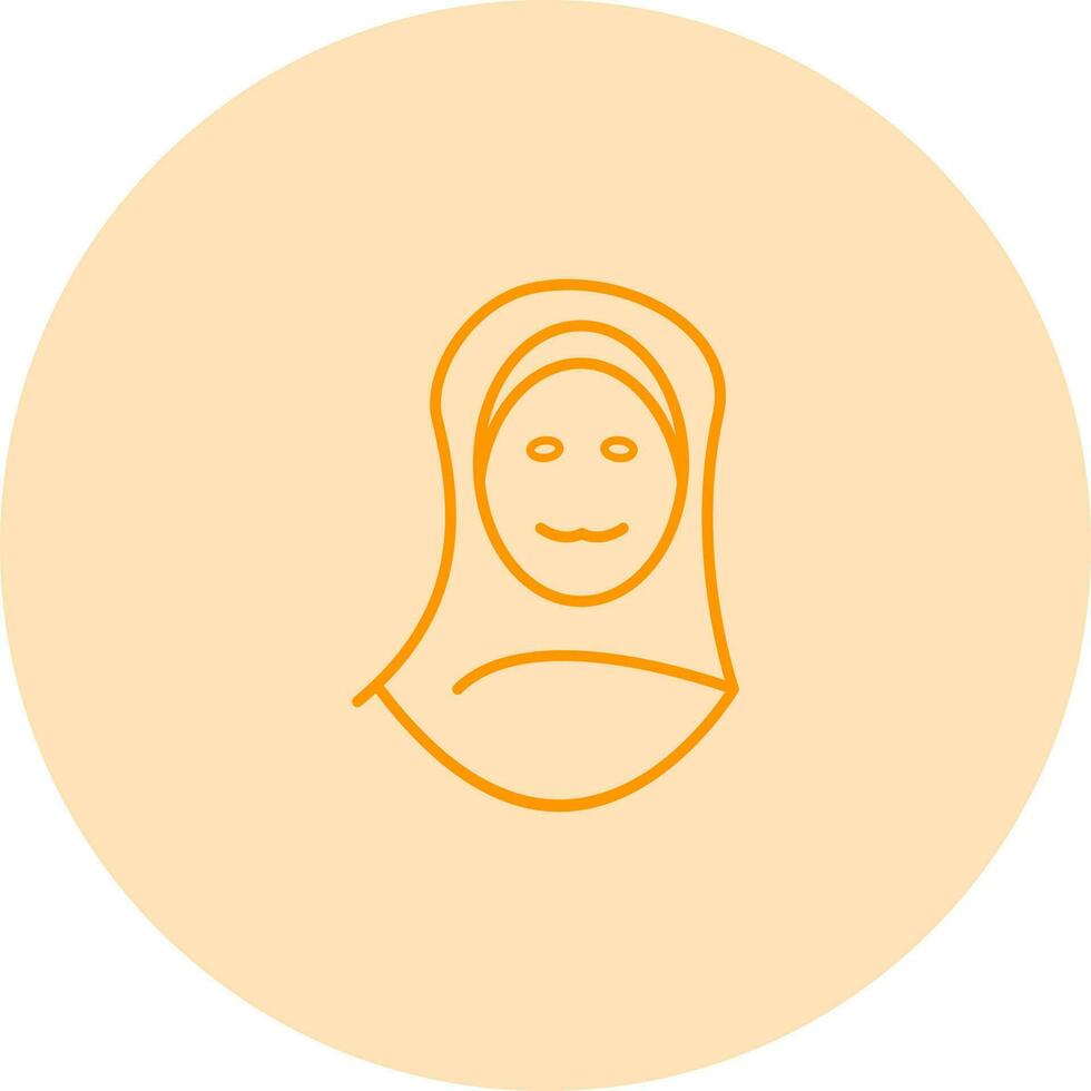 icône de vecteur de femme islamique