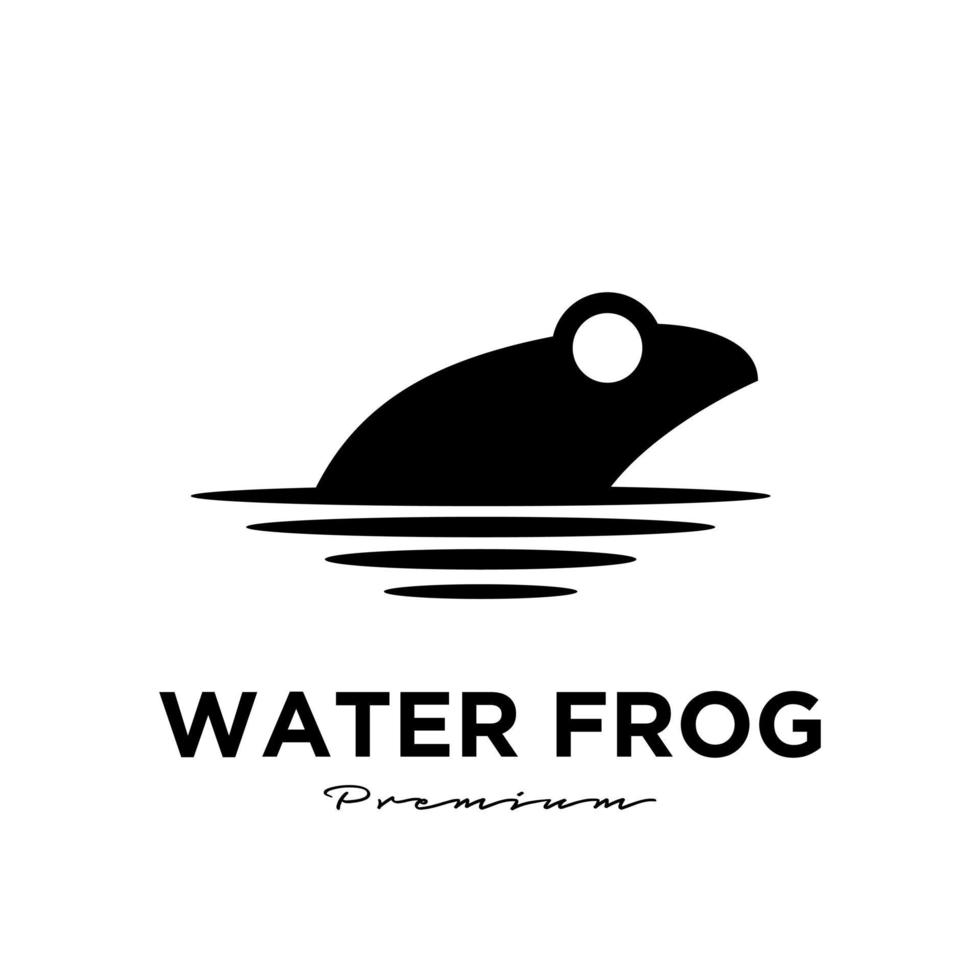 concept de logo illustration vectorielle simple grenouille crapaud vecteur