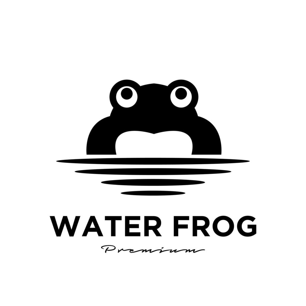 concept de logo illustration vectorielle simple grenouille crapaud vecteur