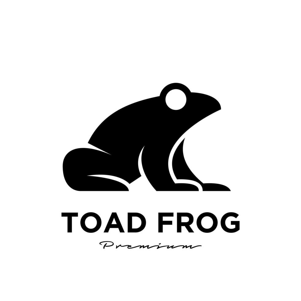 concept de logo illustration vectorielle simple grenouille crapaud vecteur