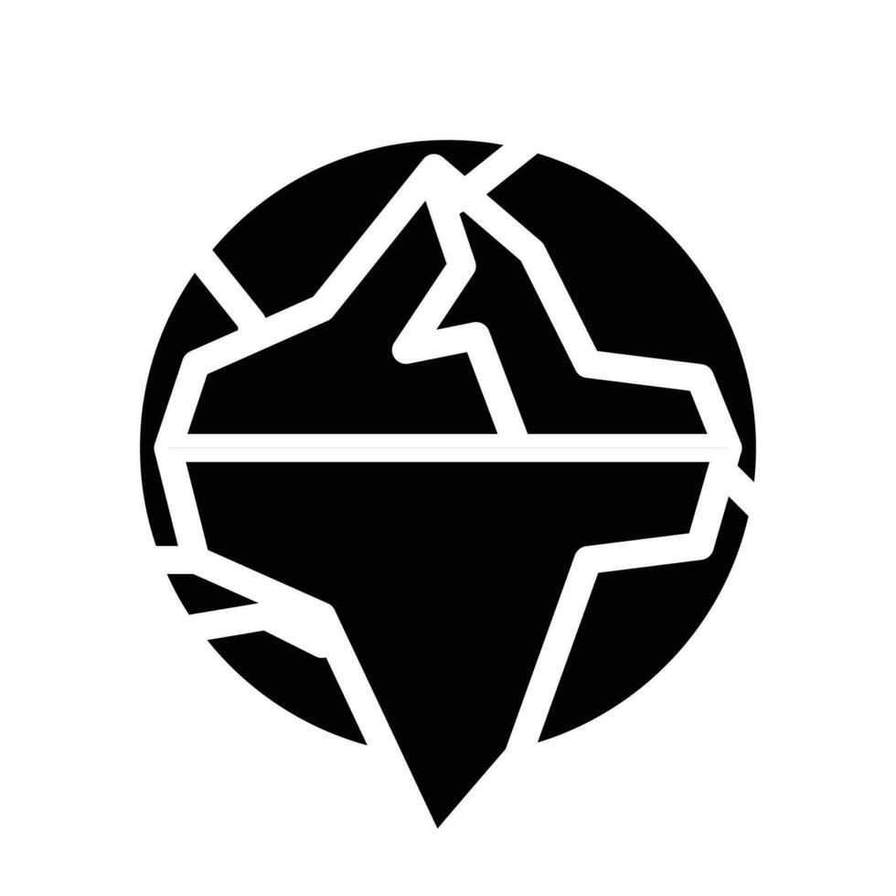 iceberg icône signe symbole graphique vecteur illustration