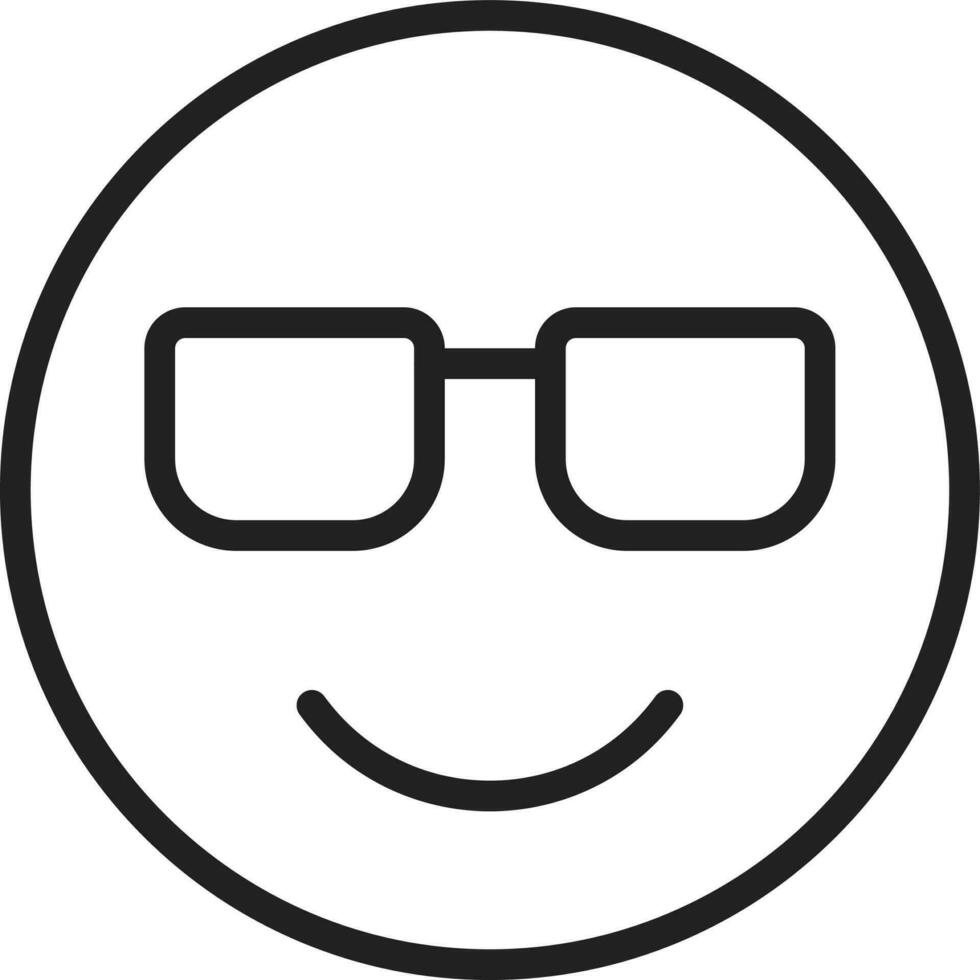 souriant visage avec des lunettes de soleil icône vecteur image. adapté pour mobile applications, la toile applications et impression médias.