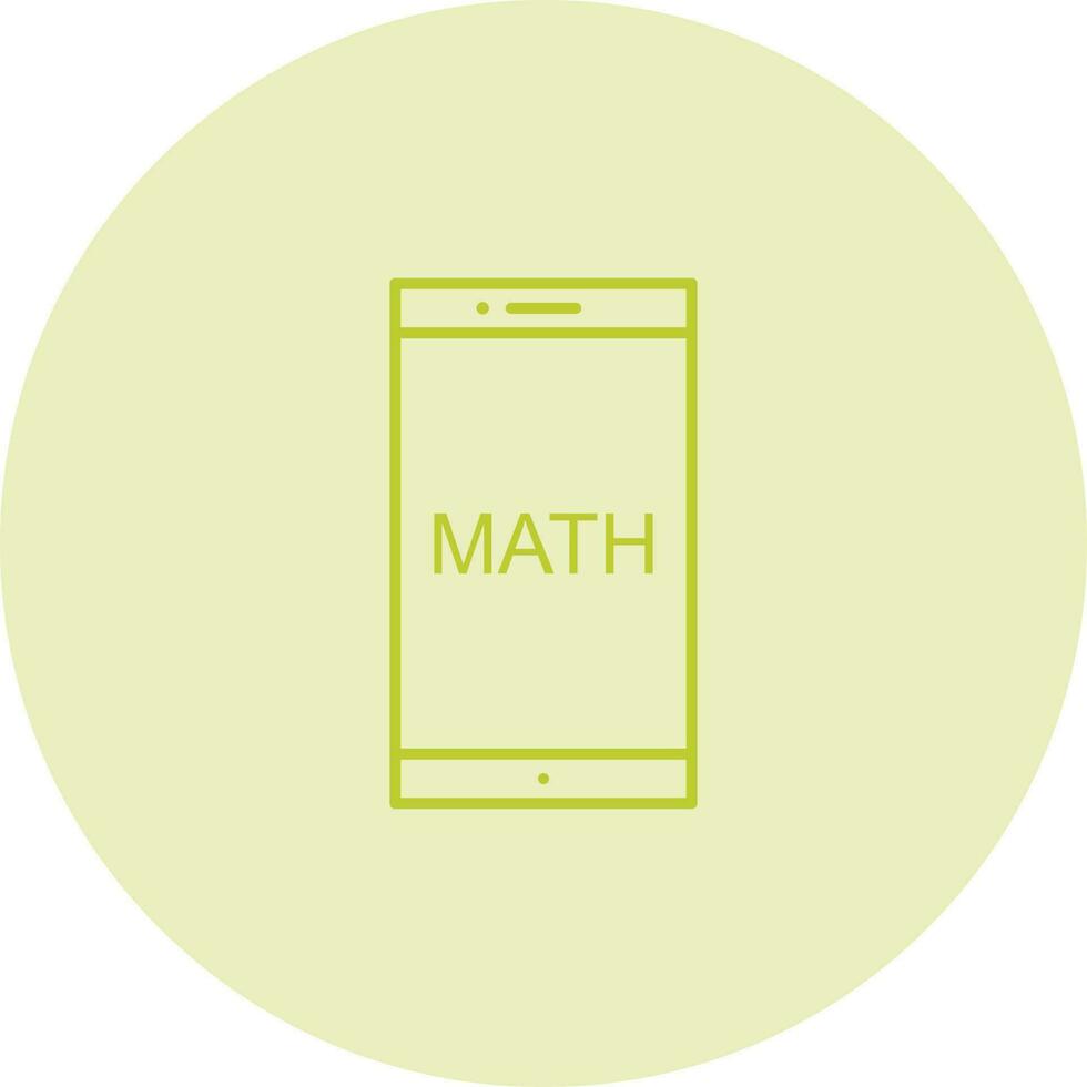 étudier les mathématiques sur l'icône de vecteur mobile