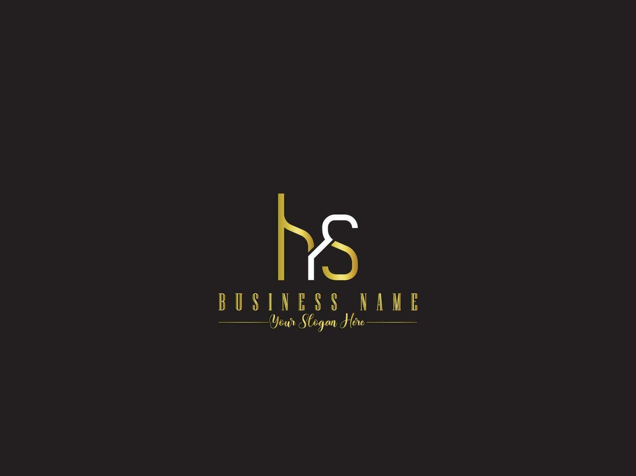 vase hs logo icône, minimaliste hs sh lettre logo icône vecteur pour magasin