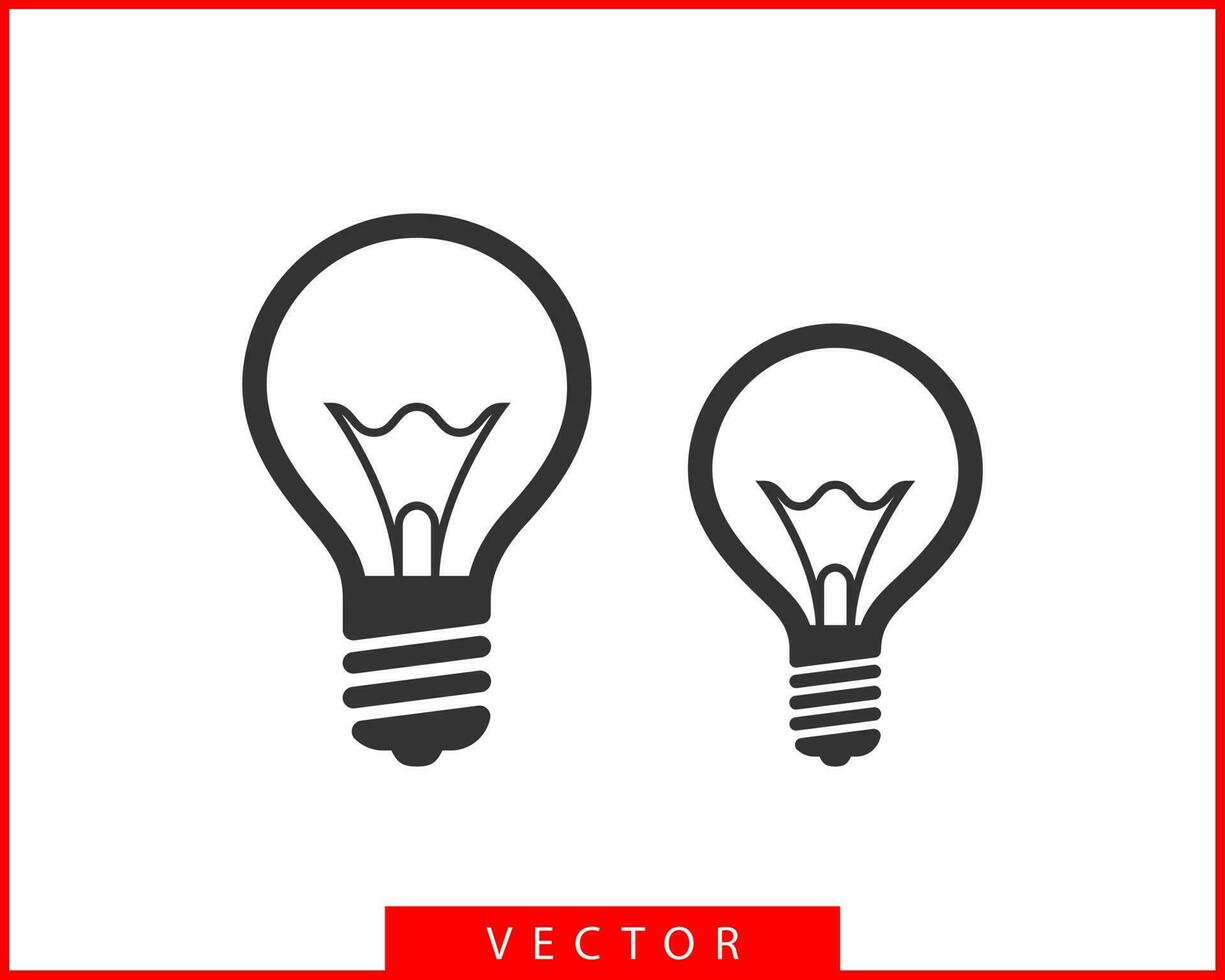 vecteur d'icône d'ampoule. concept de logo d'idée d'ampoule. définir l'élément de conception web icônes électricité lampes. lumières led silhouette isolée.