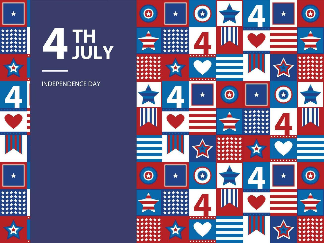 4e de juillet indépendance journée Amérique Etats-Unis drapeau Mémorial uni États vecteur modèle économique juillet
