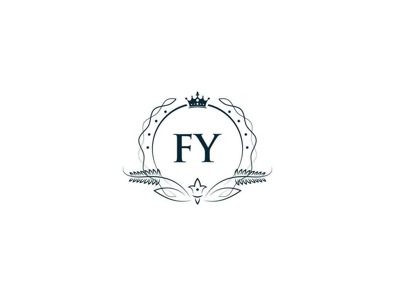 monogramme luxe fy logo lettre, minimal féminin fy yf logo icône vecteur Stock
