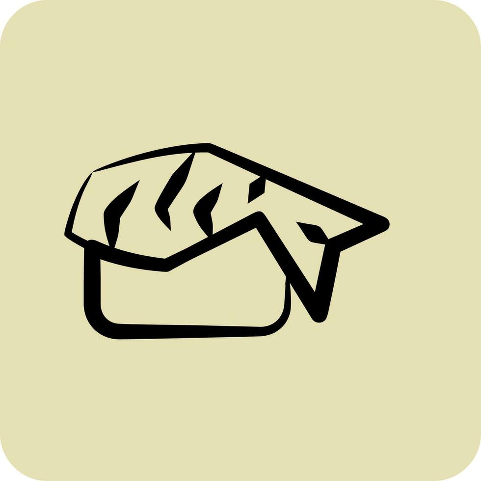 icône Sushi. adapté pour Japonais symbole. main tiré style. Facile conception modifiable. conception modèle vecteur