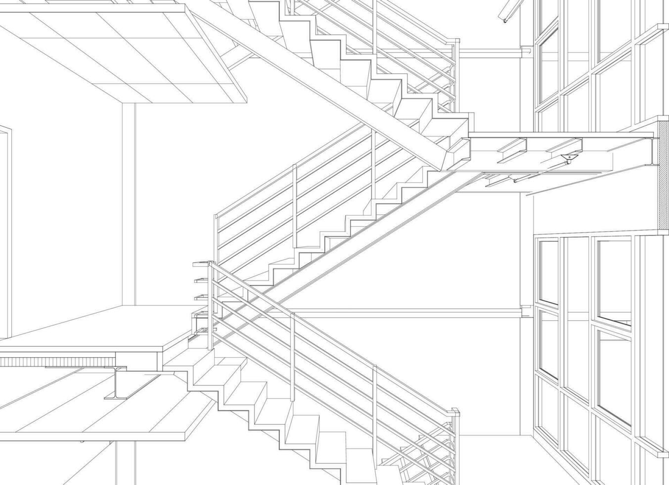 3d illustration du projet de construction vecteur