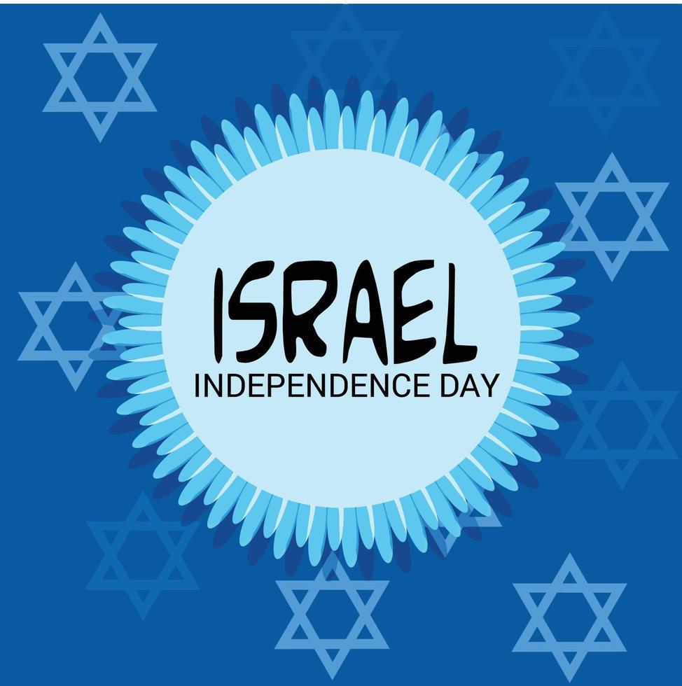 illustration vectorielle d'un fond pour la fête de l'indépendance d'Israël. vecteur