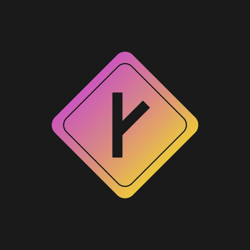 icône de vecteur de signe de route lié