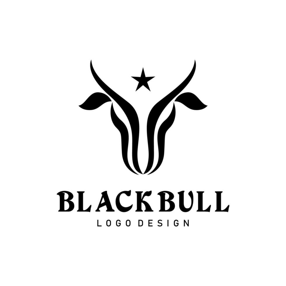 Taureau logo conception inspiration, Facile longhorn taureau vache bétail tête toro logo vecteur