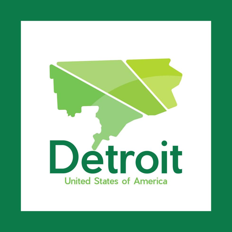 Detroit ville géométrique moderne Créatif logo vecteur