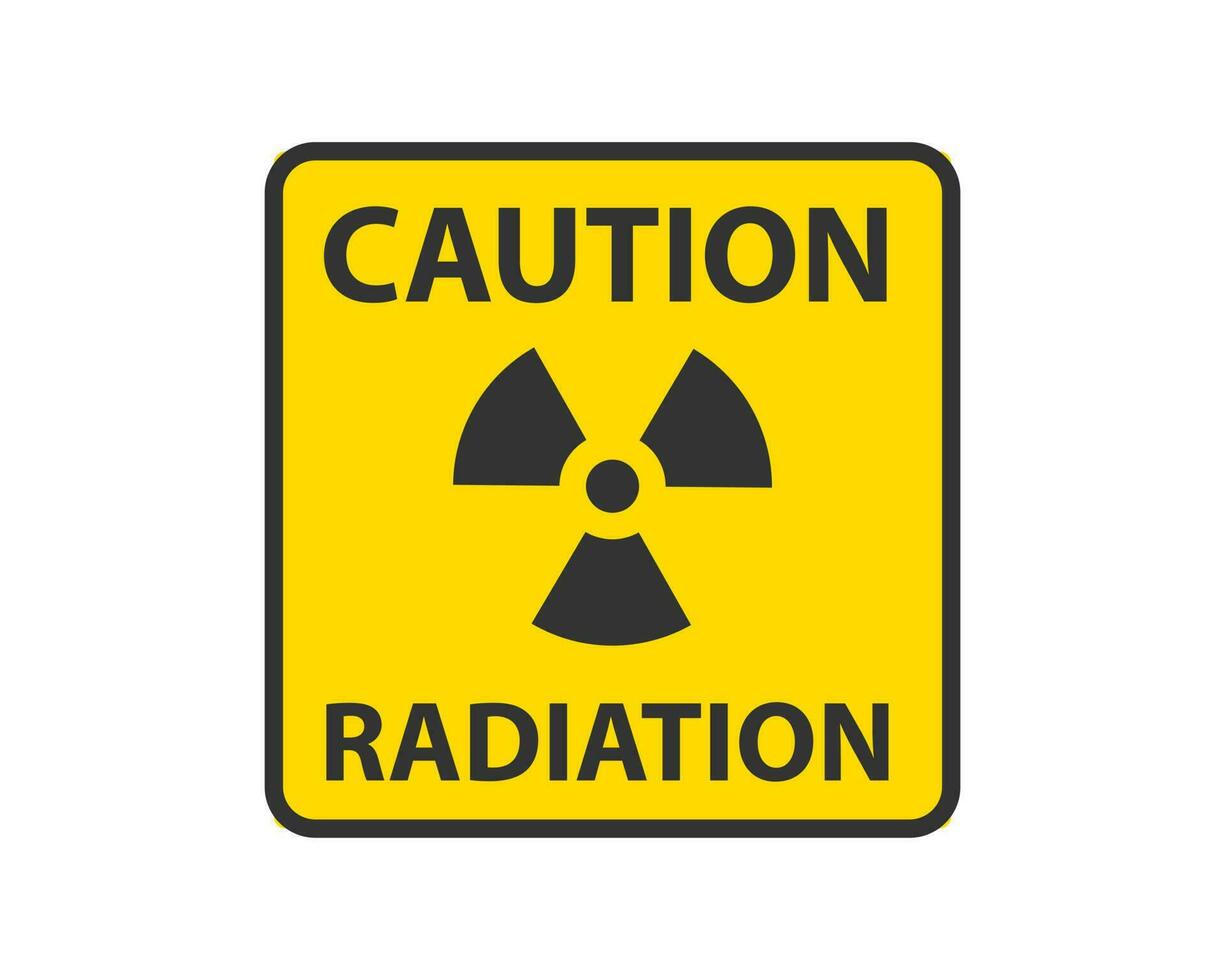 vecteur d'icône de rayonnement. avertissement signe radioactif symbole de danger.