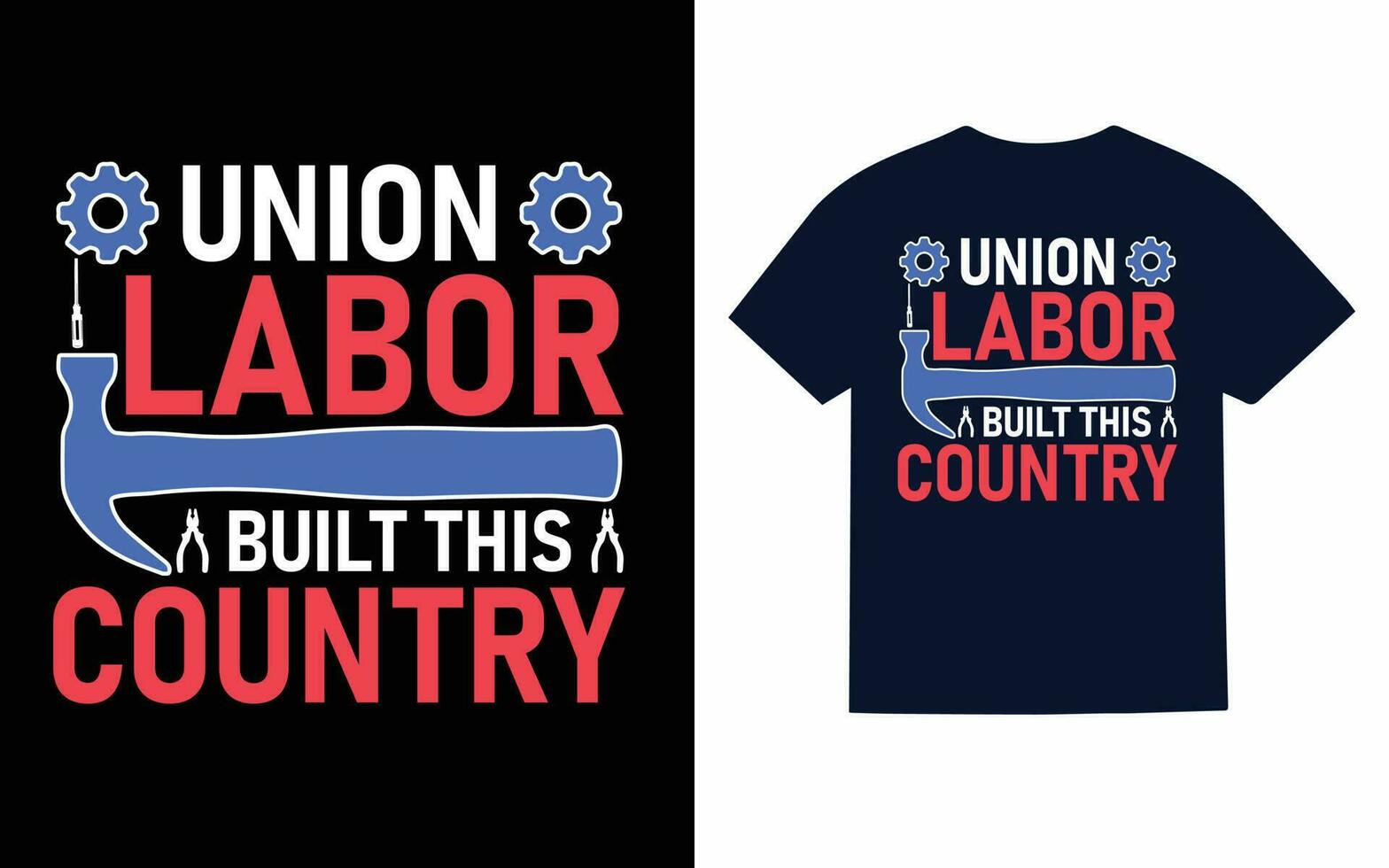 conception de t-shirt de la fête du travail vecteur