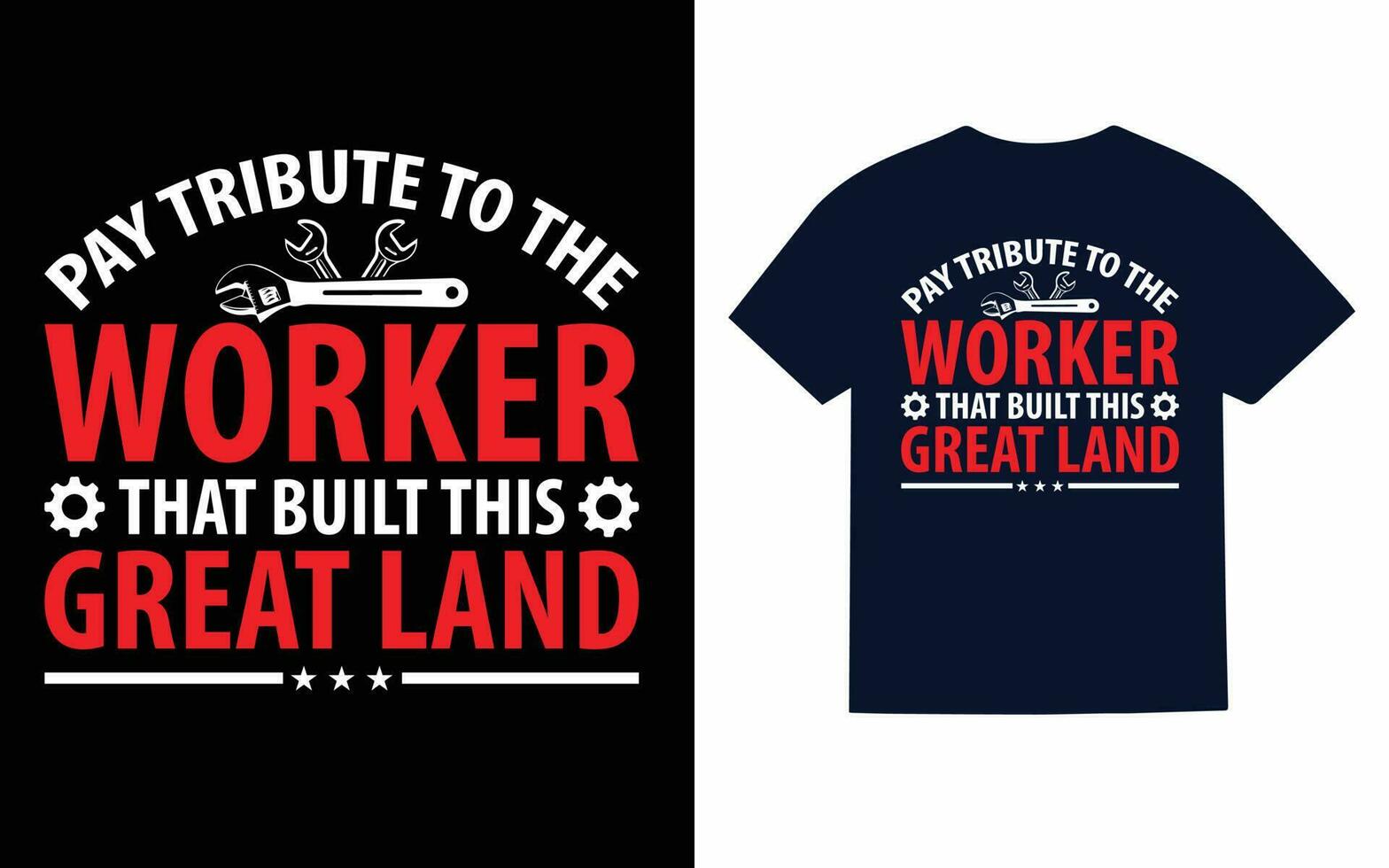 conception de t-shirt de la fête du travail vecteur