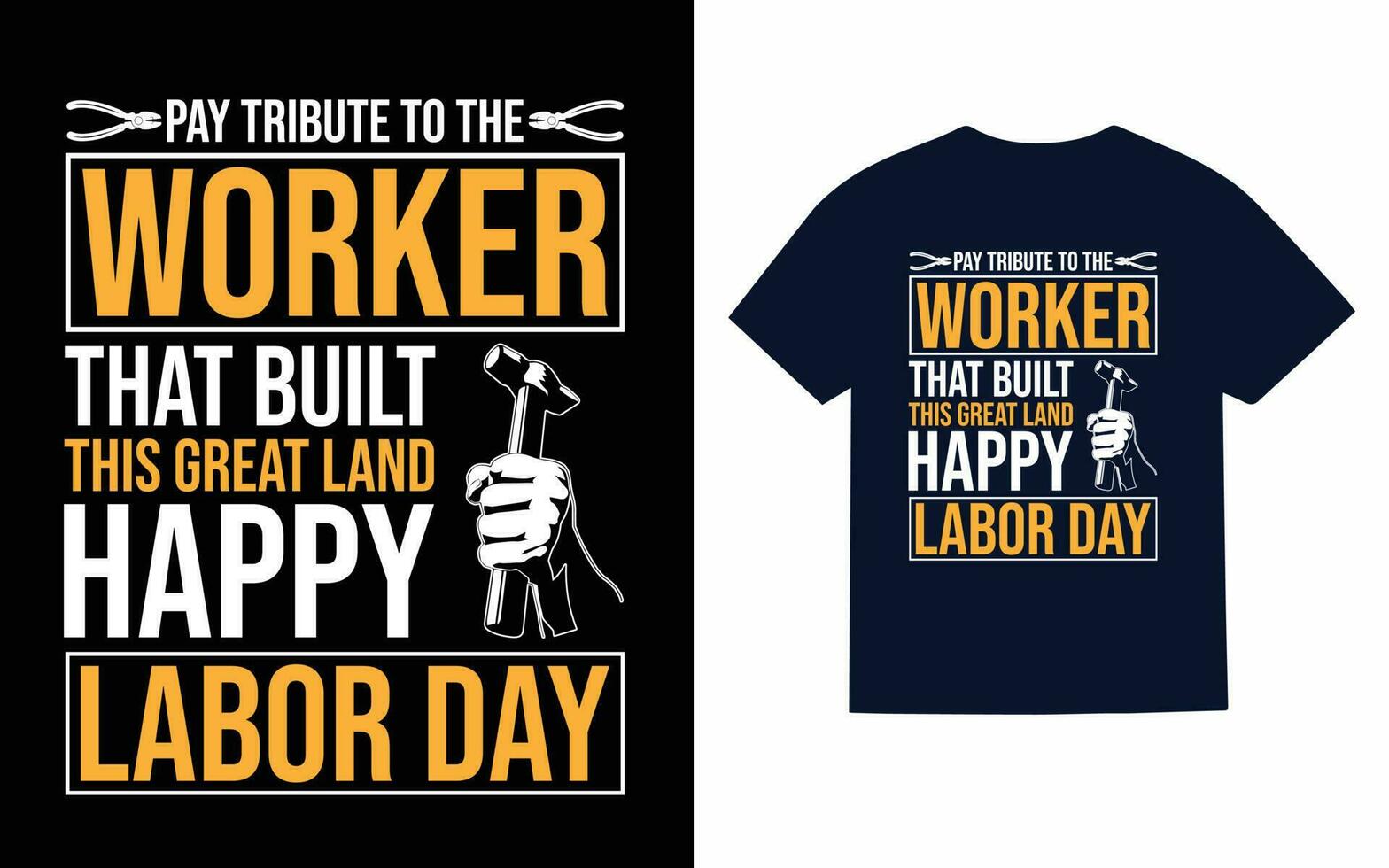 conception de t-shirt de la fête du travail vecteur