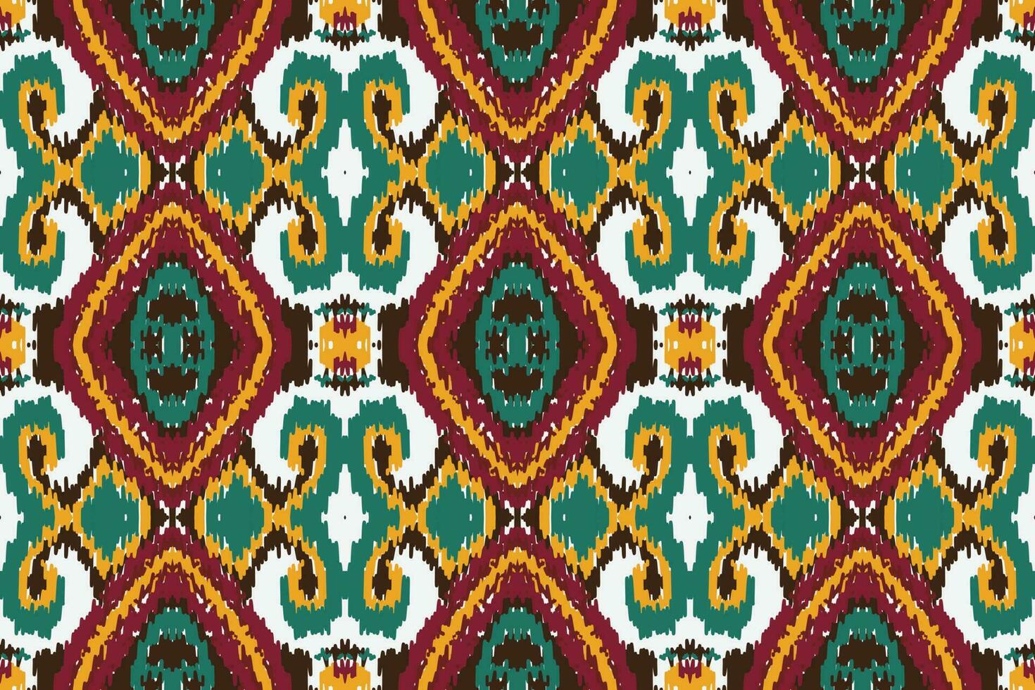 motif ikat floral paisley broderie Contexte. géométrique ethnique Oriental modèle traditionnel. ikat aztèque style abstrait vecteur illustration. conception pour impression texture, tissu, sari, sari, tapis.