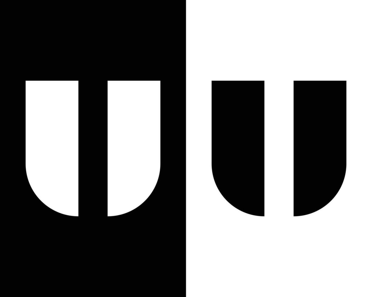 eps10 vecteur initiale lettre u logo conception modèle dans deux différent couleurs