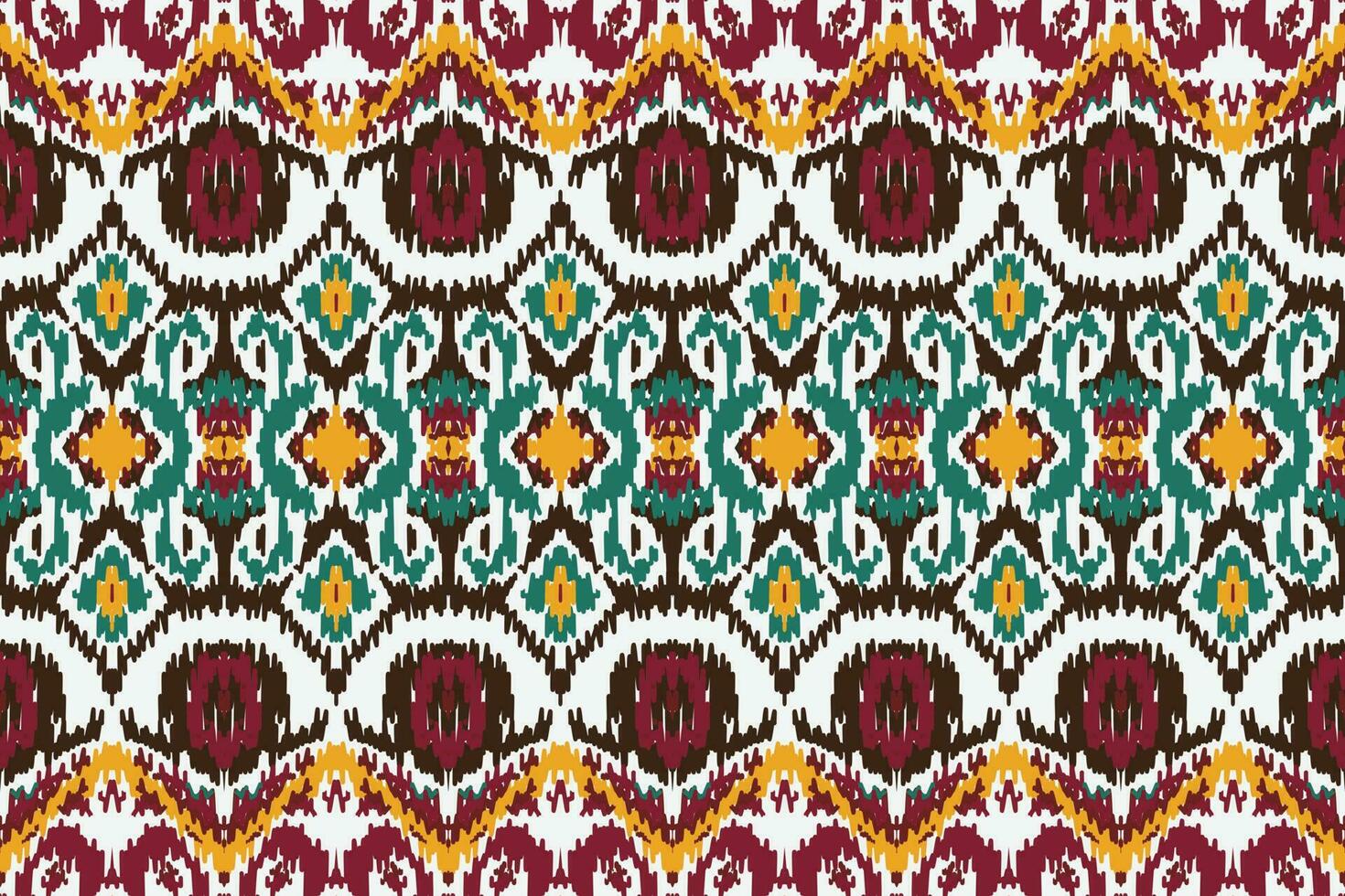 africain ikat en tissu paisley broderie Contexte. géométrique ethnique Oriental modèle traditionnel. ikat aztèque style abstrait vecteur illustration. conception pour impression texture, tissu, sari, sari, tapis.