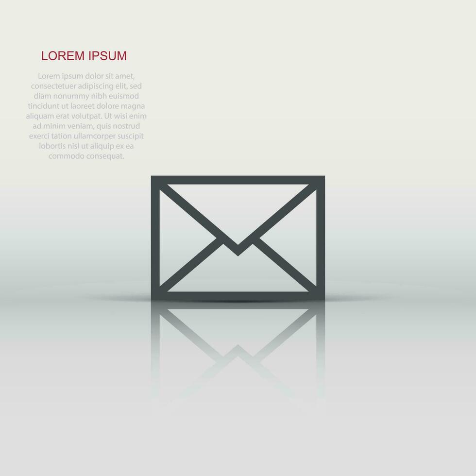 courrier enveloppe icône dans plat style. email message vecteur illustration sur blanc isolé Contexte. boites aux lettres email affaires concept.
