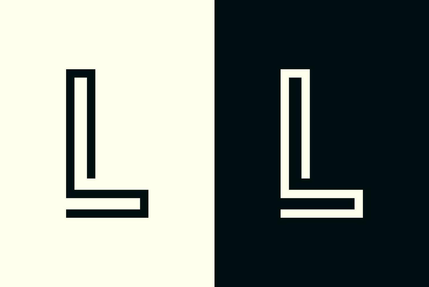 ligne art lettre l logo. abstrait initiale lettre l logo vecteur