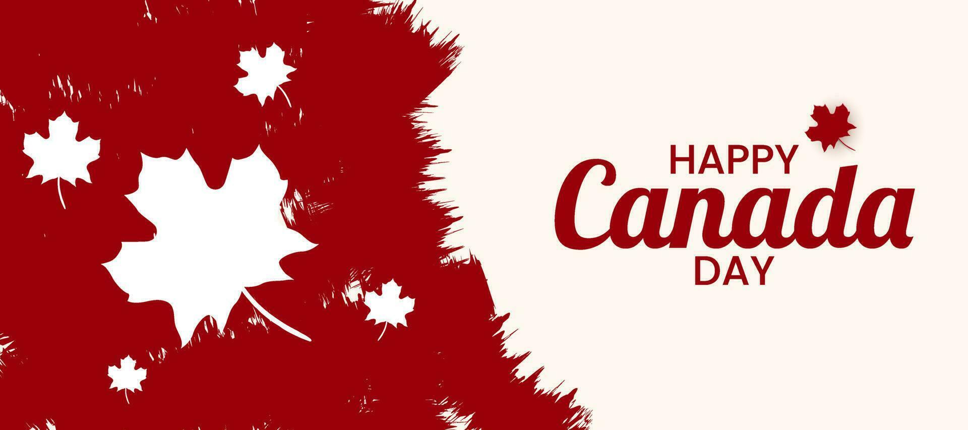 1er juillet 2020 content Canada journée bannière pour indépendance journée Contexte avec rouge érable. vecteur illustration salutation carte. Canada vacances concept conception. rouge blanc thème avec érable feuille.