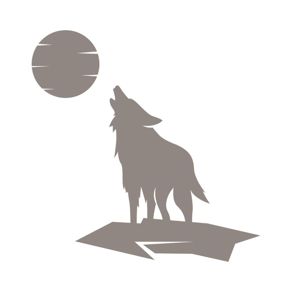 Loup icône logo conception vecteur