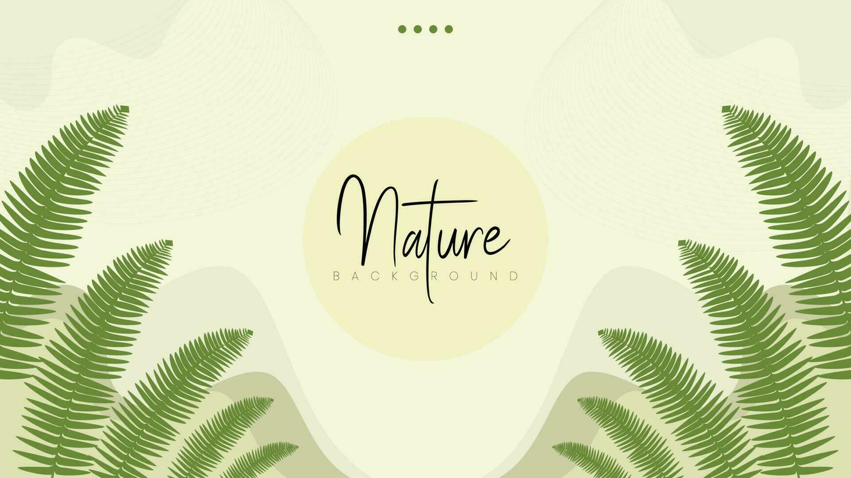 Naturel Contexte avec une combinaison de épée fougère feuilles, minimaliste avec une combinaison de lignes et feuille courbes. minimaliste Contexte. vecteur