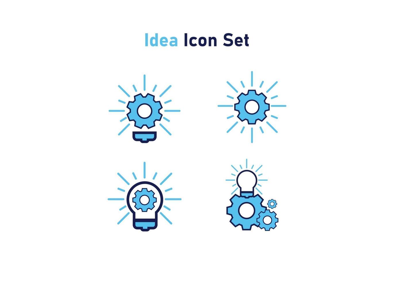 icône sertie de symbole d'idée. illustration vectorielle, concept d'icône de vecteur. vecteur