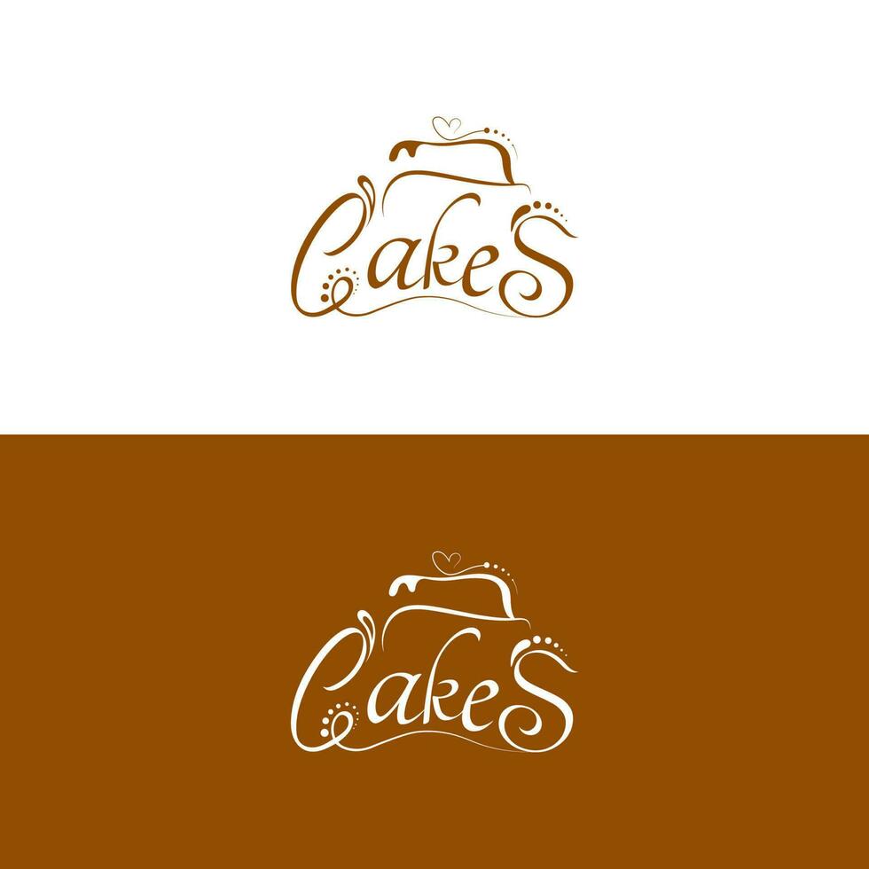 Gâteaux logo conception, boulangerie logo conception, moderne boulangerie logo vecteur