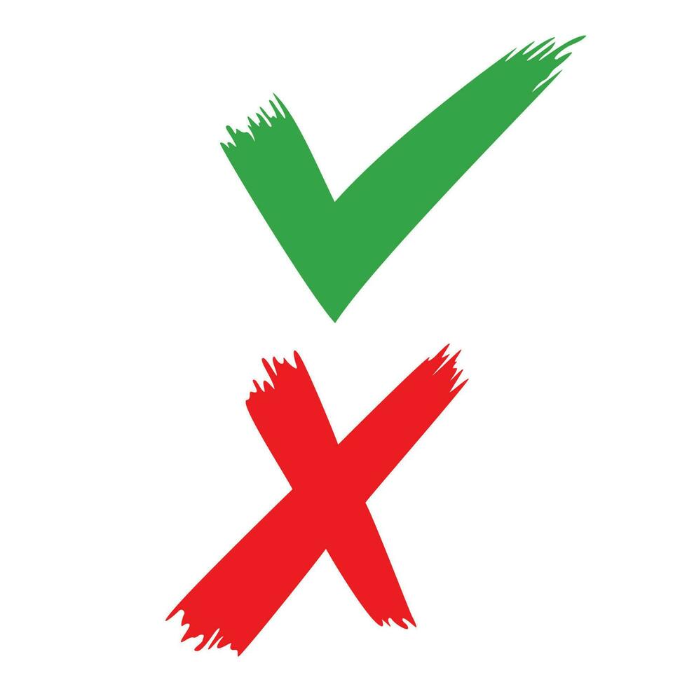 vérifier marque conception. voter icône, signe et symbole. vecteur