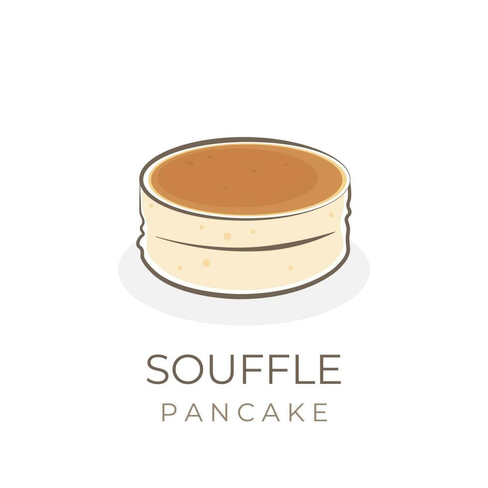 Japonais souffle crêpe dessin animé vecteur illustration logo